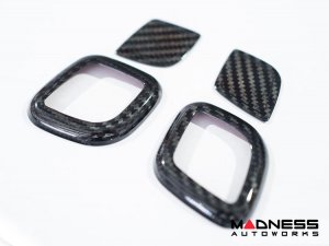 Maserati Ghibli Interior Trim - Carbon Fiber - Headrest Button Cover Trim Kit - Feroce Carbon